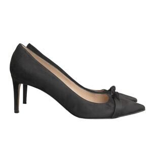 Women's Designer Stuart Weitzman Vero Cuoio Black Suede High Heels - Sz 9.5 -EUC
